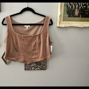 NWT BP brown crop top